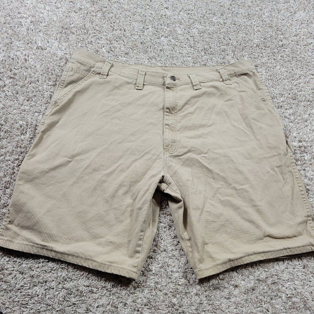 Wrangler Denim Carpenter Shorts Mens 42 Beige Jean Short Workwear Stretch